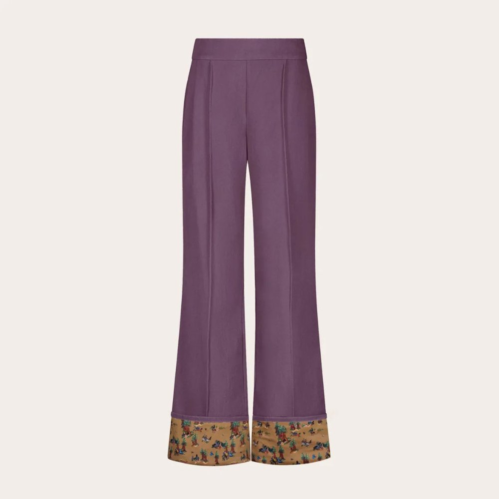 Good Alma Redwood Cotton Twill Trousers - Aubergine/Purple